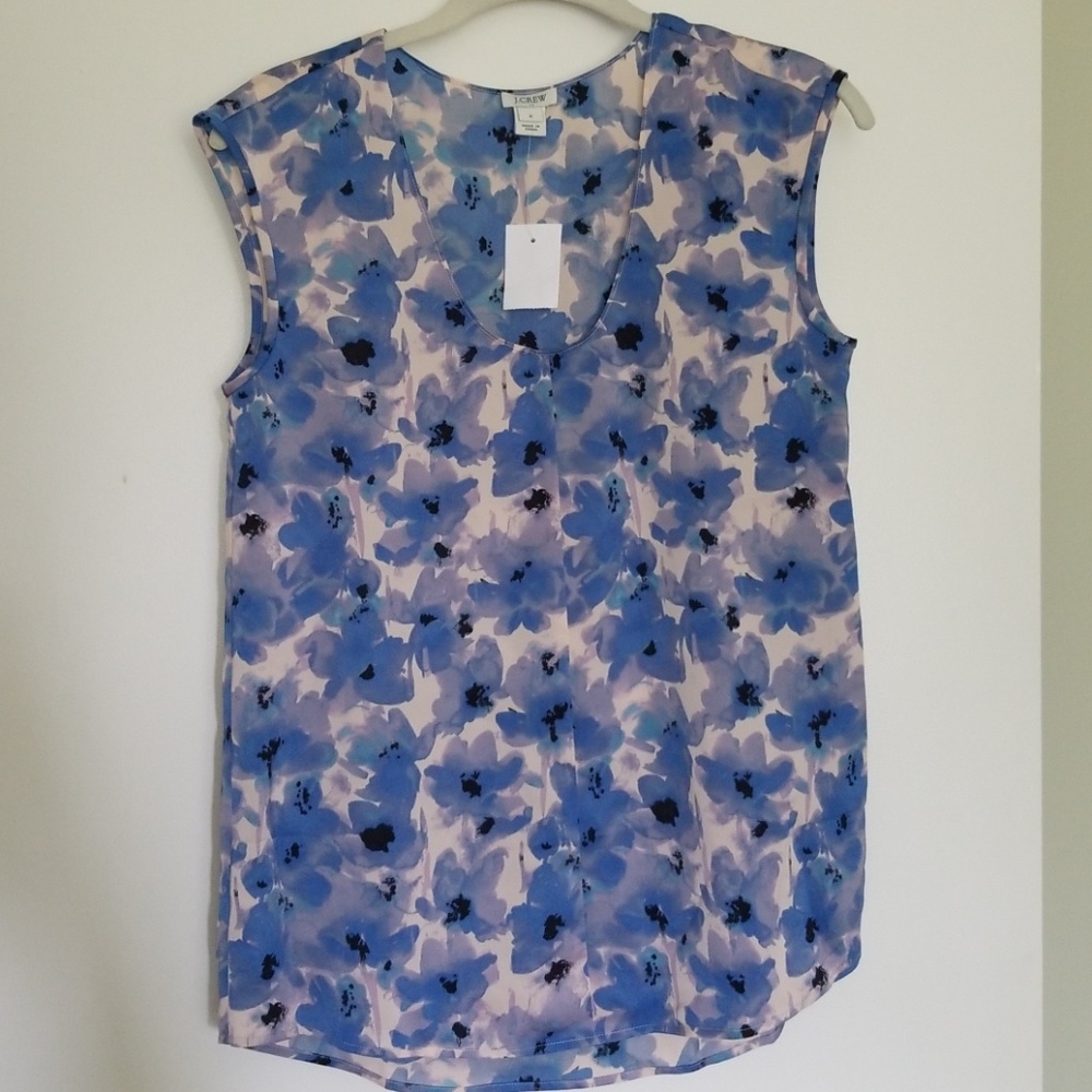 Jcrew Floral Print Top Blouse Size 2